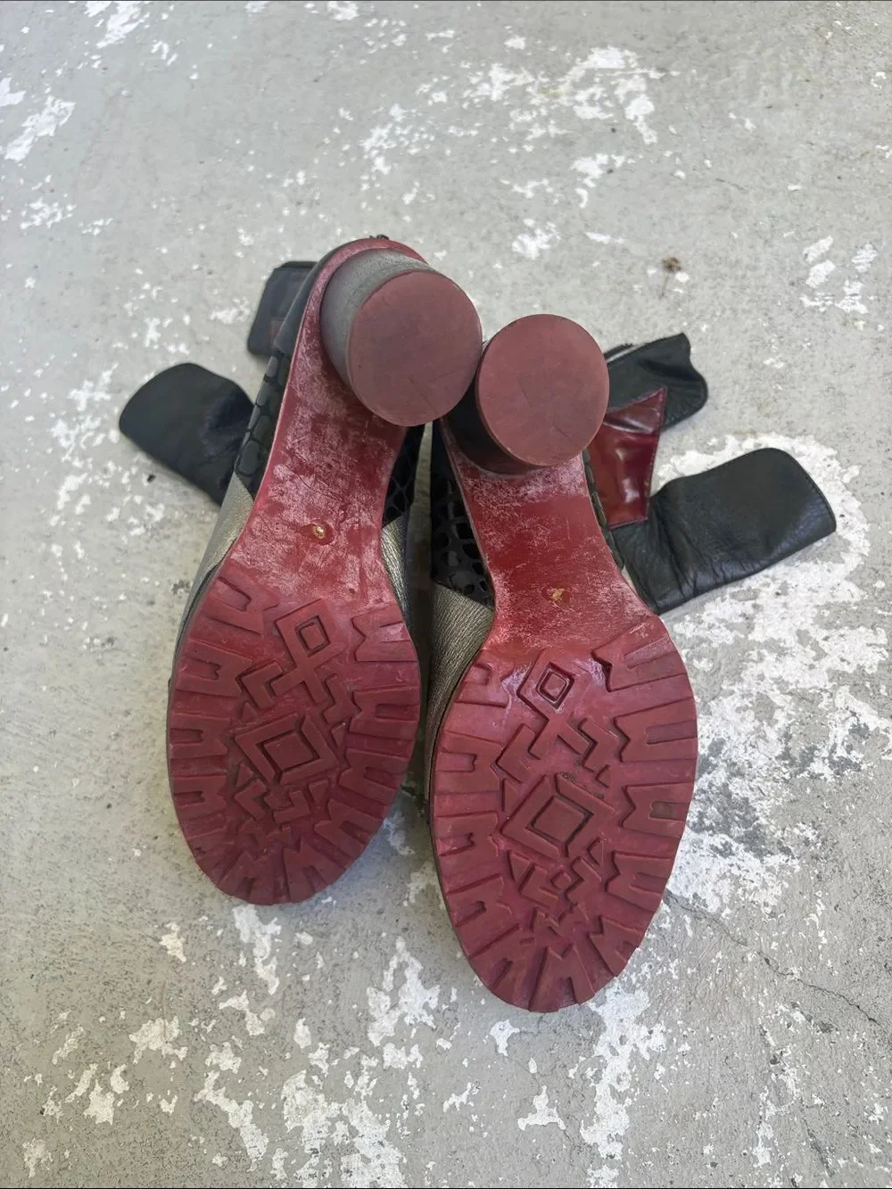 Benedito vintage patchwork leather boots